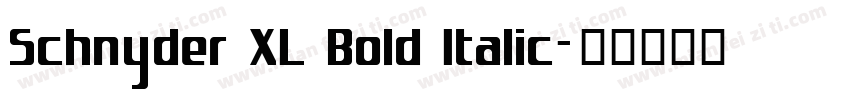 Schnyder XL Bold Italic字体转换